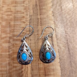 Sterling silver and turquoise earrings